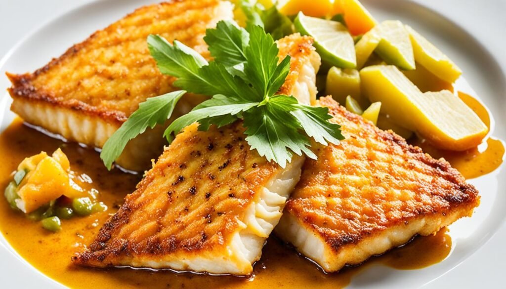 Escovitch Fish with Festival Dumplings