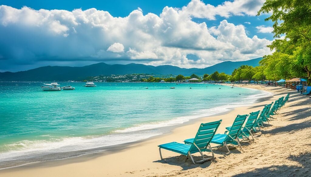 Jamaica beach during low season