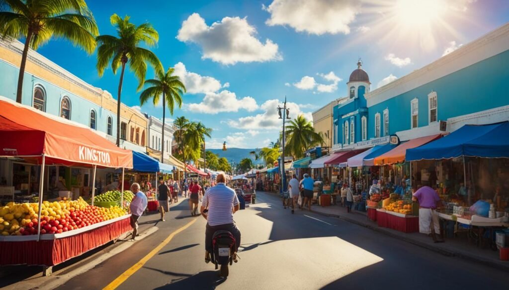 Sunshiny day in Kingston Jamaica