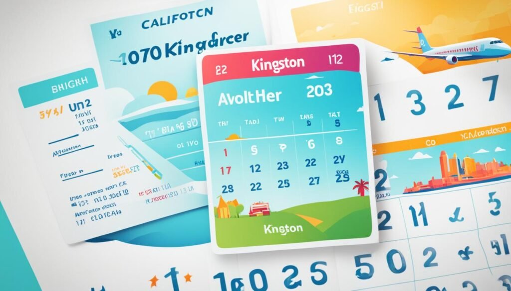 best time to book flights from California to Kingston