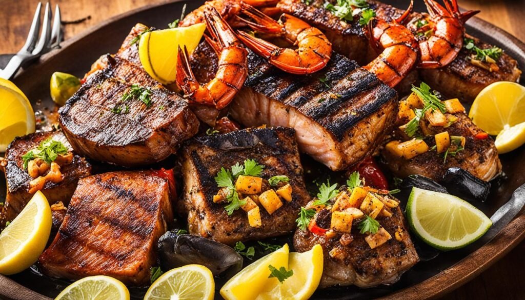 grilled meats, Jerk seasoning, seafood