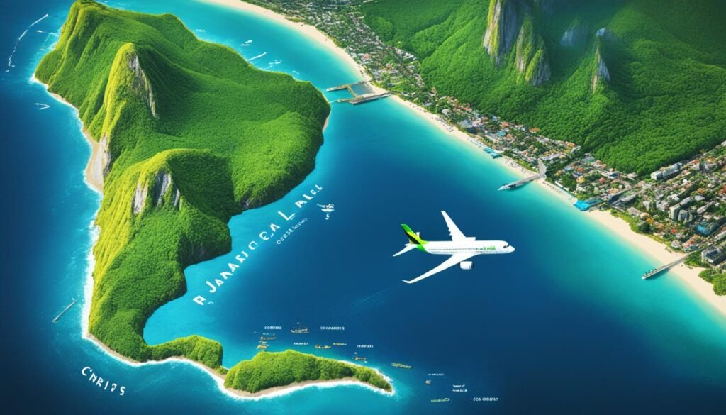 popular route from Jamaica to Brazil