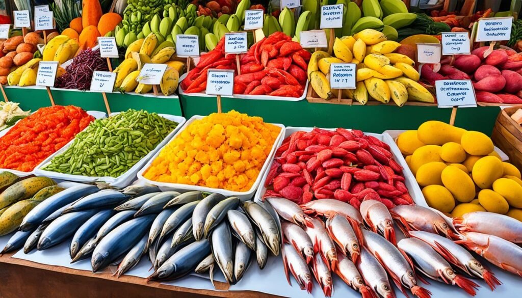 sample food prices in Jamaica