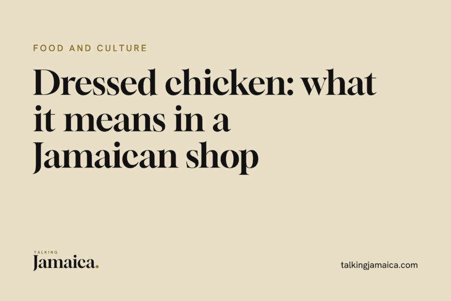 Talking Jamaica title card: Best Dressed Chicken Jamaica